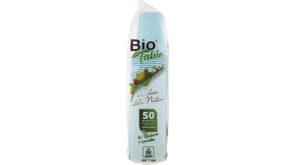 BICCHIERE 20CL AZZURRO 50 PEZZI