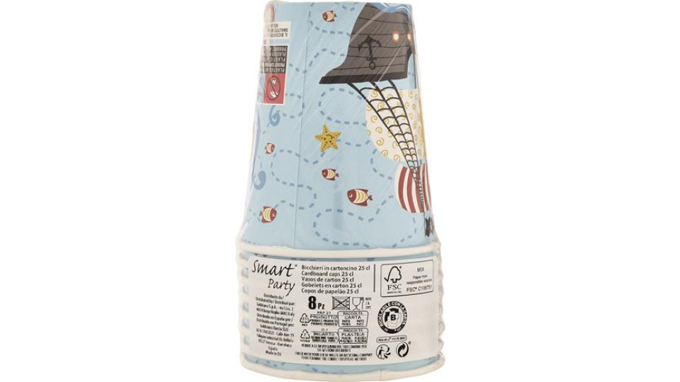 BICCHIERI PIRATES NATURCART 8 PEZZI