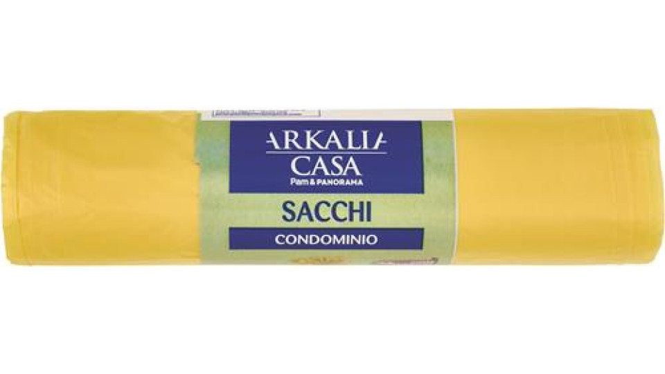 SACCO IMMONDIZIA CONDOMINIALE CON LACCI 110LT 70X110CM GIALLO 10 PEZZI