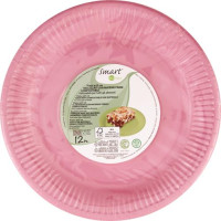 PIATTI 23CM ROSA 12 PEZZI