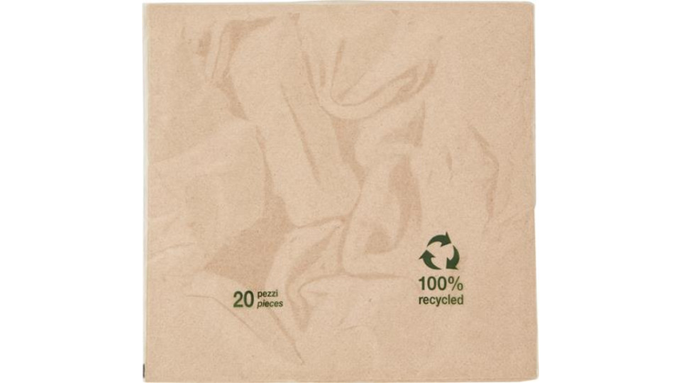 TOVAGLIOLI 2 VELI 33X33 RICICLATI 20 PEZZI