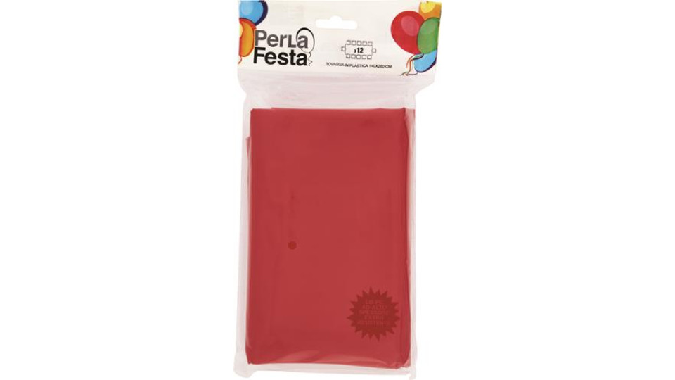 TOVAGLIA PLASTICA ROSSA 140X260CM