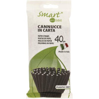 CANNUCCE COCKTAIL CARTA NERE 40 PEZZI