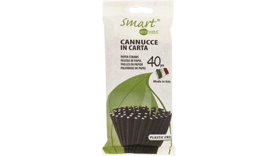 CANNUCCE COCKTAIL CARTA NERE 40 PEZZI