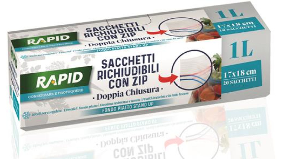 SACCHETTI RICHIUDIBILI ZIP 1 LITRO
