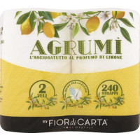 ASCIUGATUTTO 2 VELI 2 ROTOLI 120 STRAPPI PROFUMO LIMONE