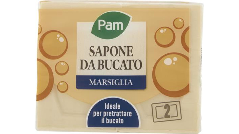 SAPONE DA BUCATO MARSIGLIA 2 PEZZI - 500GR