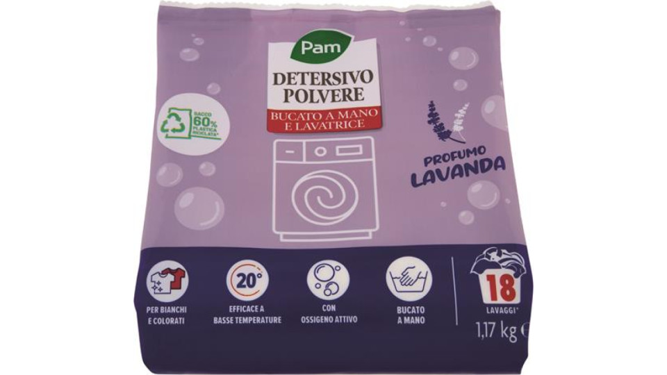 DETERSIVO LAVATRICE POLVERE 18 MISURINI - 1,17KG