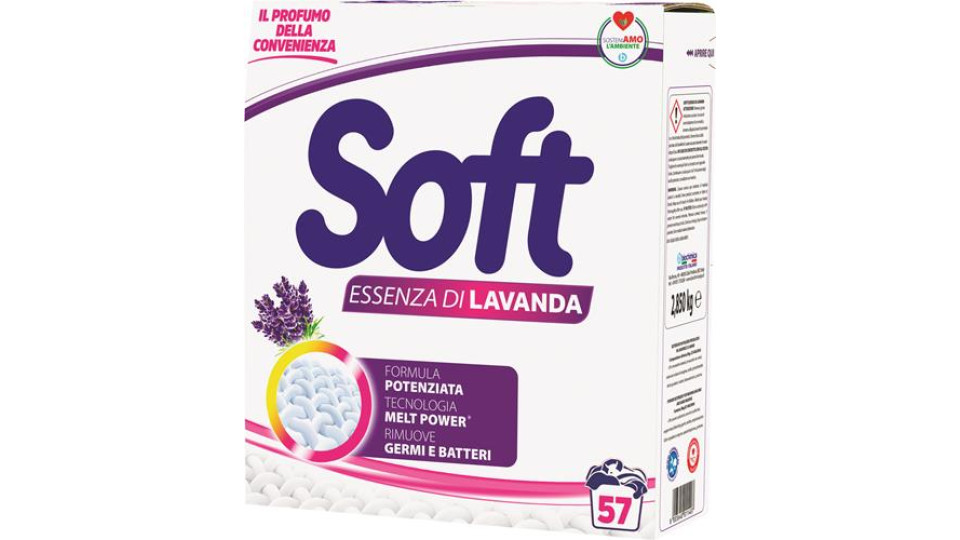 DETERSIVO LAVATRICE IN POLVERE LAVANDA 57 MISURINI 2850 GR
