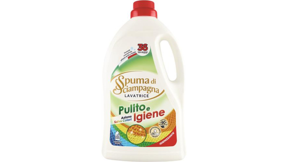 DETERSIVO LAVATRICE LIQUIDO PULITO E IGIENE 36 LAVAGGI - 1620ML