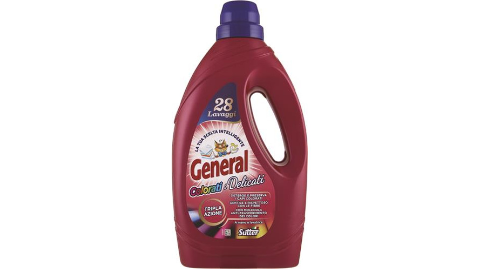 DETERSIVO LAVATRICE LIQUIDO COLORATI E DELICATI 28 LAVAGGI - 1400ML
