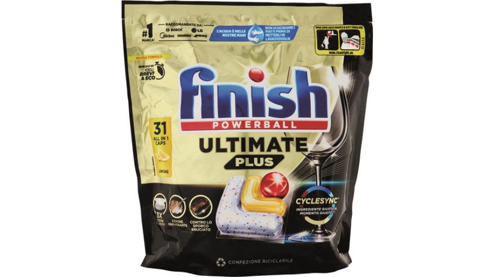 DETERSIVO LAVASTOVIGLIE TABS ULTIMATE PLUS LEMON 31 PEZZI