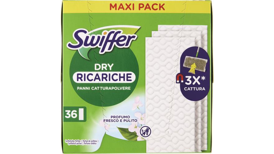 RICAMBIO PANNI CATTURAPOLVERE DRY 36 PEZZI