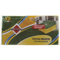 SPUGNA ABRASIVA CON IMPUGNATURA MISURA SINGOLA SPUGNA 9 X 6,8 X 4,2 CM