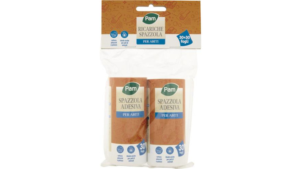 RICARCA SPAZZOLA ADESIVA LEVAPELUCCHI 30 FOGLI X 2
