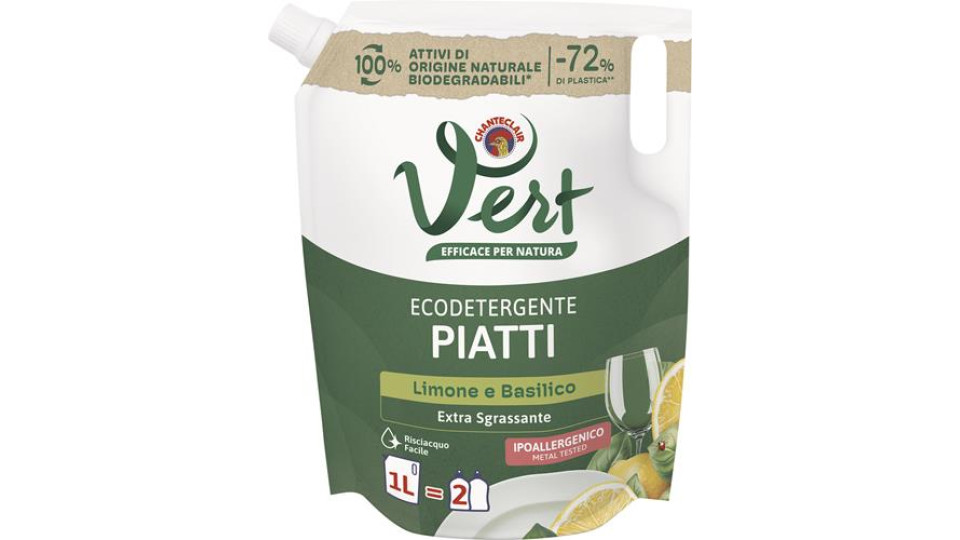 DETERSIVO PIATTI ECORICARICA LIMONE&BASILICO 1000ML