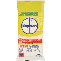 SALVIETTE DISINFETTANTI SGRASSANTI LIMONE BIODEGRADABILI 40 PZ