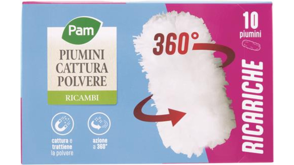 RICARICA PIUMINO CATTURA POLVERE 360° 10 PEZZI