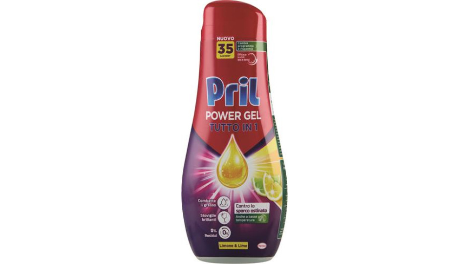 GEL LAVASTOVIGLIE ALL IN ONE LEMON 35 LAVAGGI 630ML