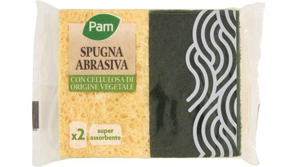 SPUGNA ABRASIVA CELLULOSA 2 PEZZI
