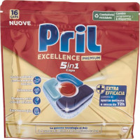 DETERSIVO LAVASTOVIGLIE PRIL CAPS EXCELLENCE 5IN1 16 PEZZI
