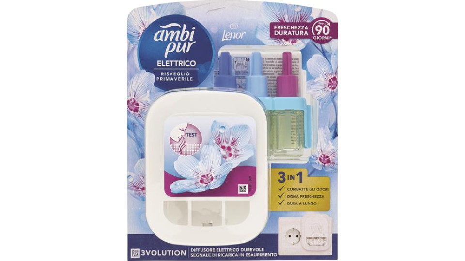 DEODORANTE AMBIENTE ELETTRICO 3VOLUTION LENOR RISVEGLIO PRIMAVERILE