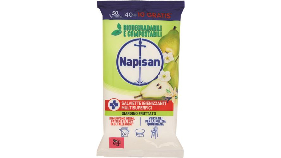 SALVIETTE DETERGENTI GIARDINO FRUTTATO 40+10 PEZZI