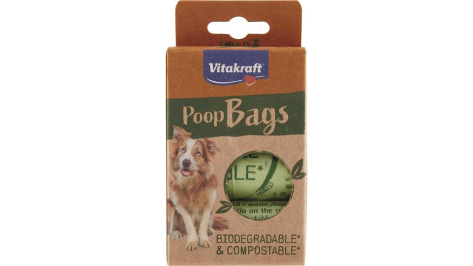 SACCHETTI BIODEGRADABILI E COMPOSTIBILI 3X 15PZ