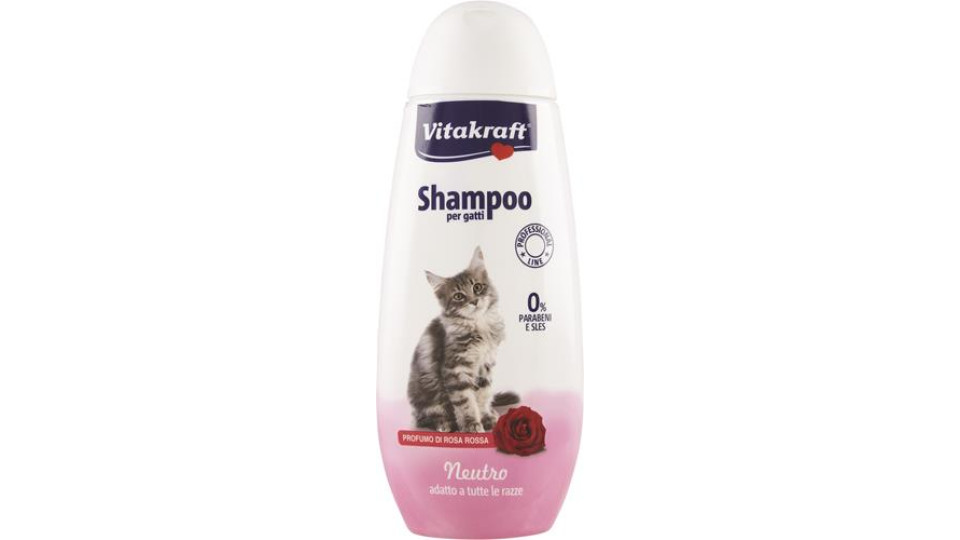 SUPER SHAMPOO NEUTRO PER GATTI PROFUMO DI ROSA
