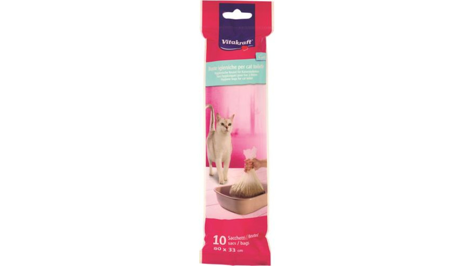 10 BUSTE IGIENICHE PER GATTI TOILETTE