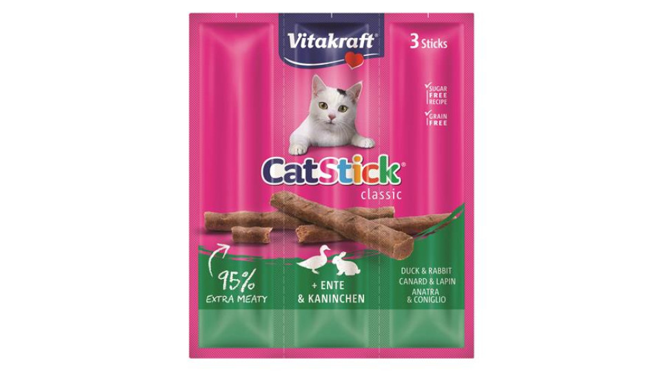 STICK MINI ANATRA E CONIGLIO PER GATTO