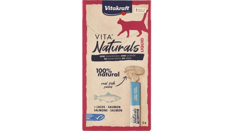 VITA NATURALS LIQUID SNACK CAT SALMONE X5
