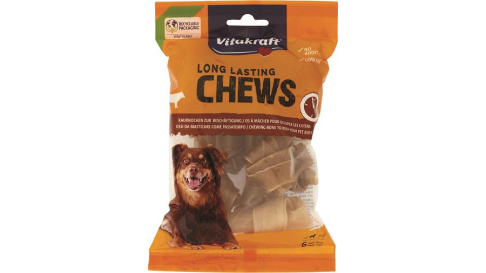 LONG LASTING CHEWS OSSO ANNODATO 10 CM 6 PZ
