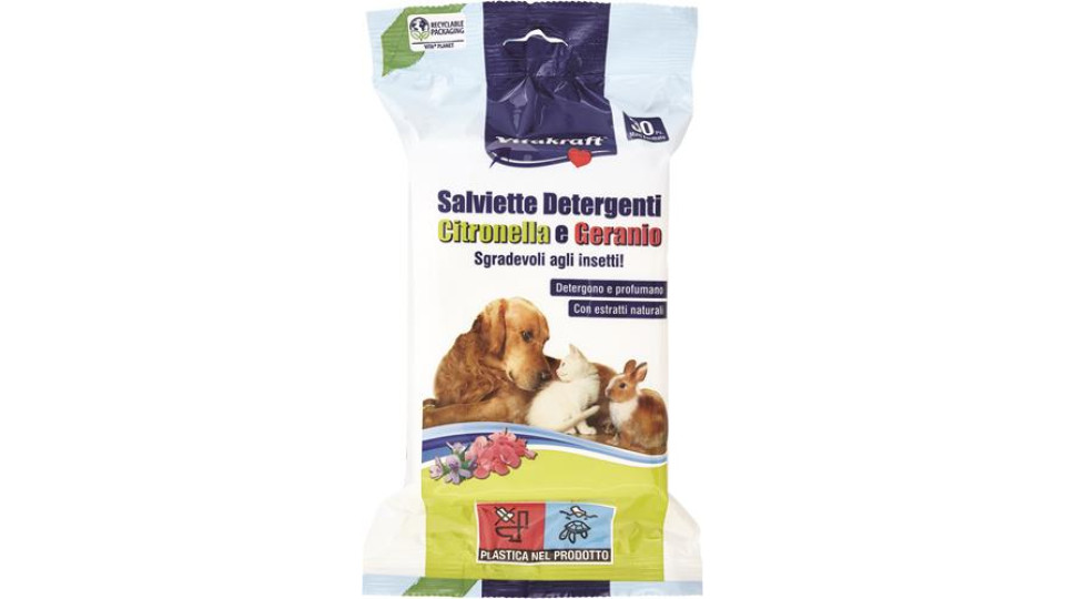 SALVIETTA CITRONELLA E GERANIO 30 PEZZI