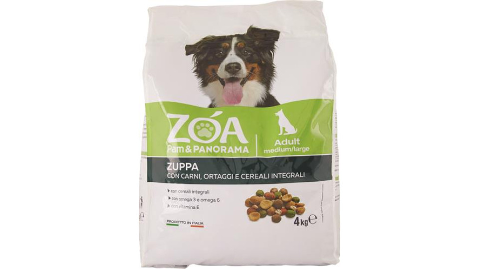 ZUPPA CON CARNE VERDURE E CEREALI SOFFIATI PER CANE