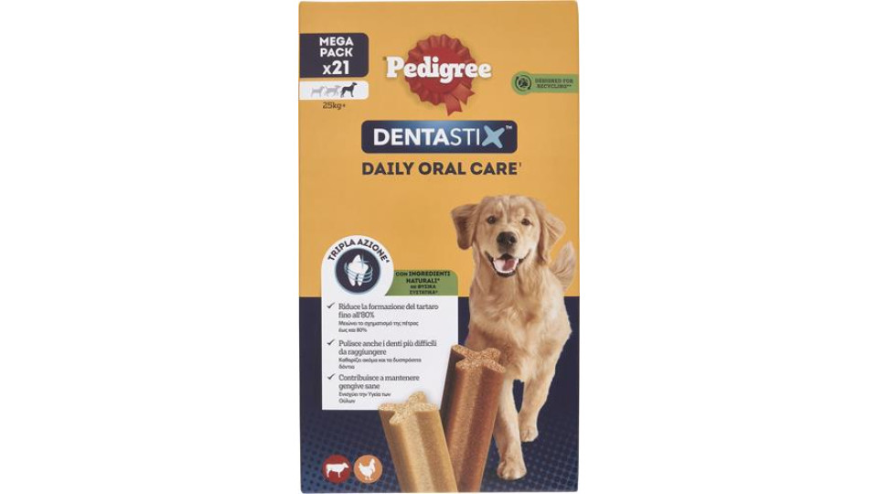 ALIMENTO PER IGENE DENTI DEL CANE PED DENTASTIX MPK LARGE X21 810GR