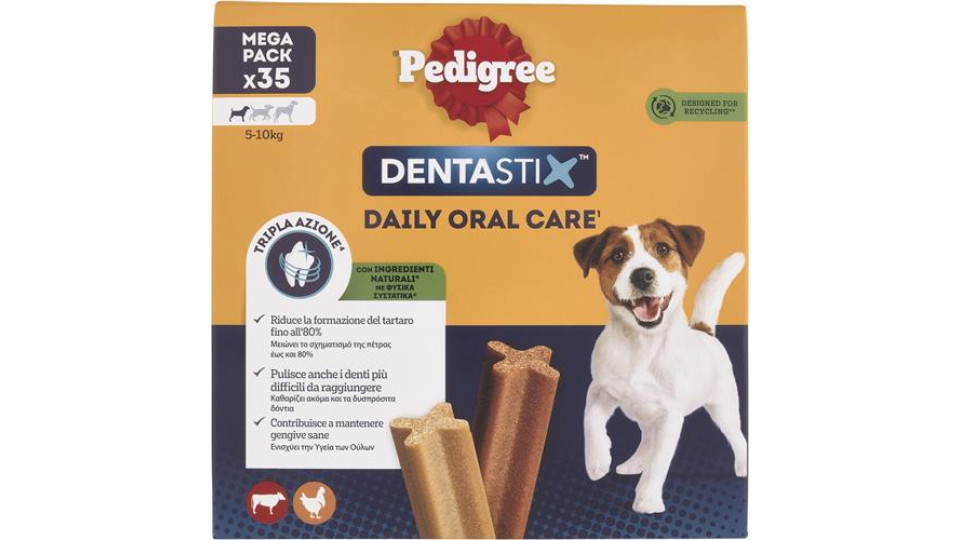 ALIMENTO PER IGENE DENTI DEL CANE PED DENTASTIX MPK SMALL X35 550GR