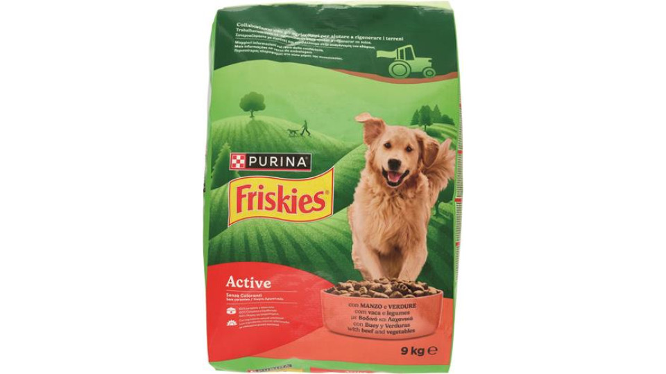 FRISKIES ACTIVE CROCCHETTE PER CANI CON MANZO