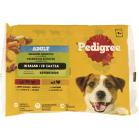 ALIMENTO PER CANI POUCH AGNELLO E CAROTE/TACCHINO E CAROTE IN SALSA G100X4
