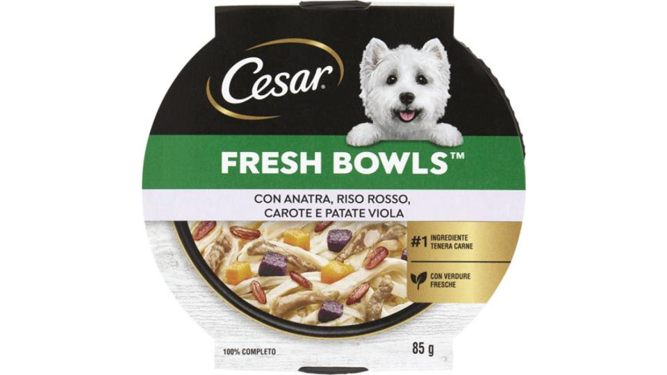 FRESH BOWLS CON ANATRA, RISO ROSSO, CAROTE E PATATE VIOLA