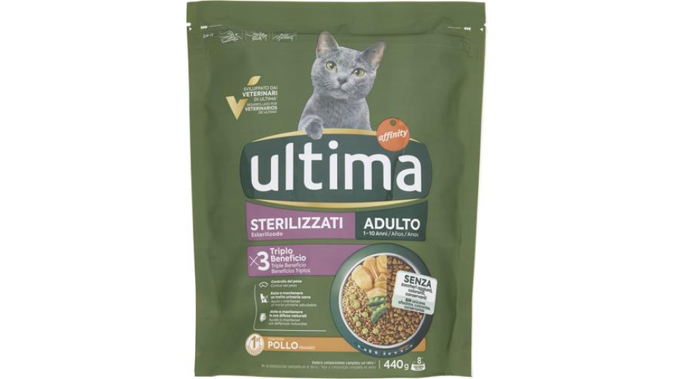 SECCO GATTO STERILIZZATO POLLO