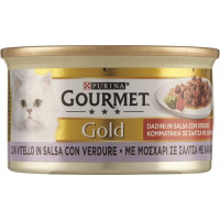 GOURMET GOLD DADINI CIBO UMIDO PER GATTI CON VITELLO IN SALSA CON VERDURE