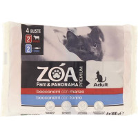 BOCCONCINI PER GATTI ADULTI MANZO - TONNO 4 X 100 G