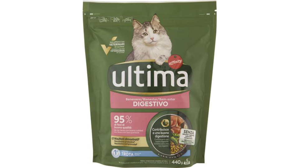 ALIMENTO SECCO DIGESTIVO PER GATTO GUSTO TROTA 440GR