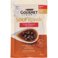 GATTO UMIDO ZUPPA ROYALE MANZO 45GR