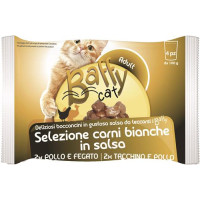 SELEZIONE CARNI BIANCHE IN SALSA: POLLAME-FEGATO-CONIGLIO GR100X4