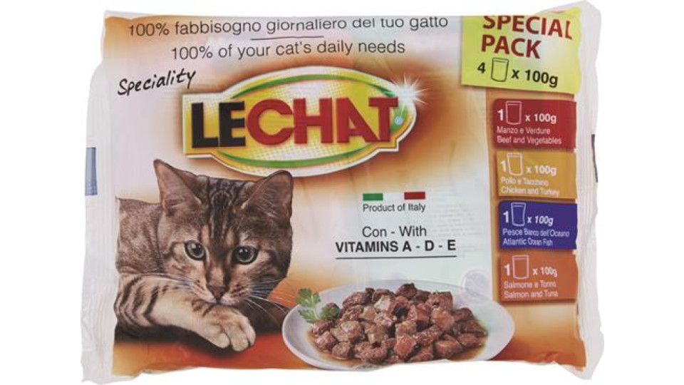 ALIMENTO UMIDO GATTO BUSTA SPECIAL PACK ASSORTITO GR100X4