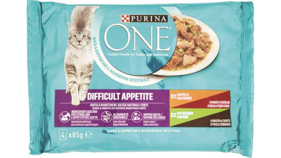 ONE BIFENSISSAL APPETITO DIFFICILE 4X85G POLLO E MANZO/TACCHINO E ANATRA