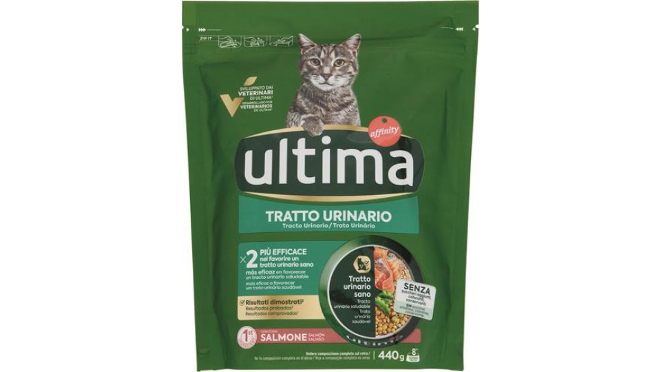ALIMENTO SECCO UTLIMA TRATTO URINARIO PER GATTO GUSTO SALMONE 440GR