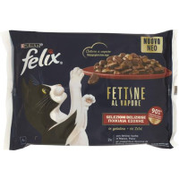 ALIMENTO GATTO FETTINE AL VALORE MANZO&POLLO 4X80GR